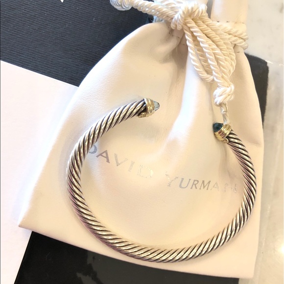 Cable Classic Blue Topaz 14K Gold David Yurman - Picture 2 of 6